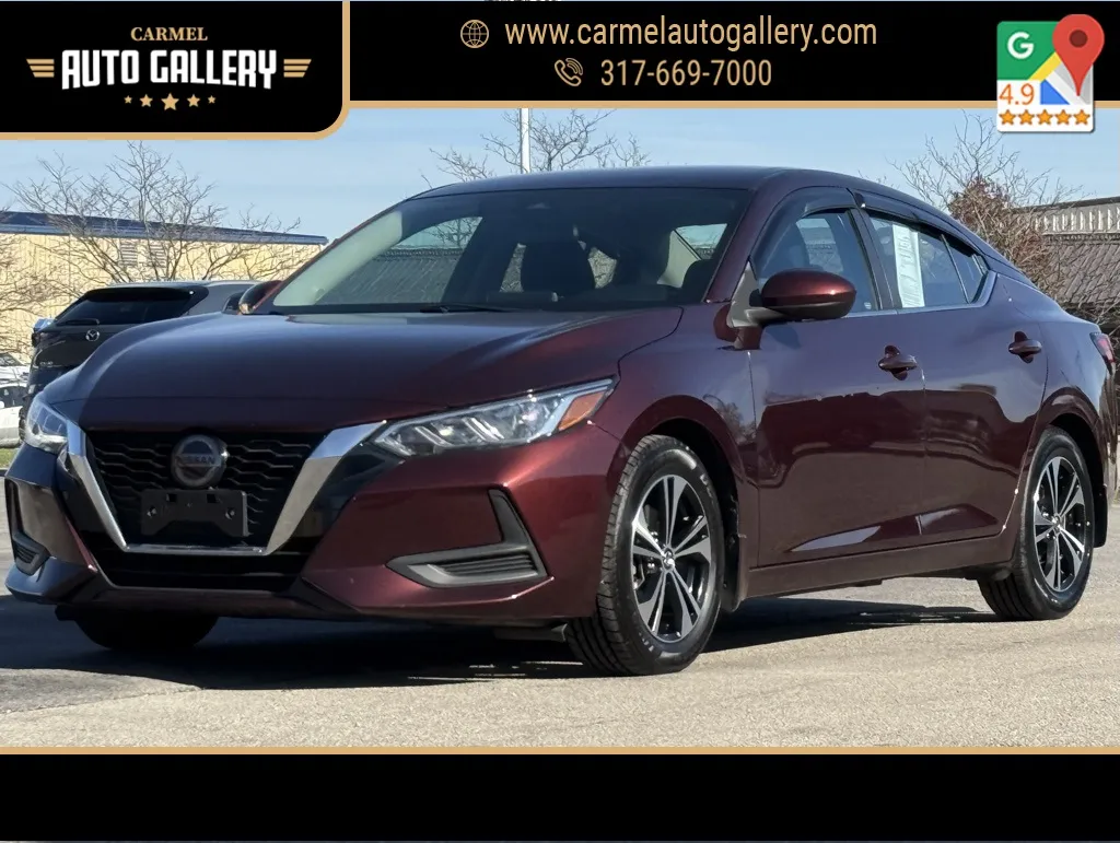 Red 2021 Nissan Sentra SV for sale in Carmel, IN