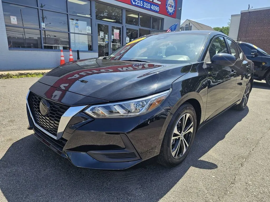 Black 2021 Nissan Sentra SV for sale in Philadelphia, PA