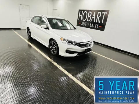 White 2017 Honda Accord Sedan Sport SE for sale in Hobart, IN