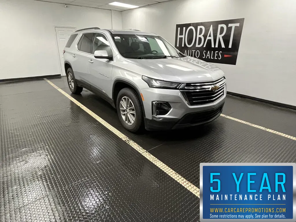 Silver 2022 Chevrolet Traverse LT Cloth for sale in Hobart, IN