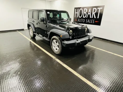 Black 2017 Jeep Wrangler Unlimited Sport for sale in Hobart, IN