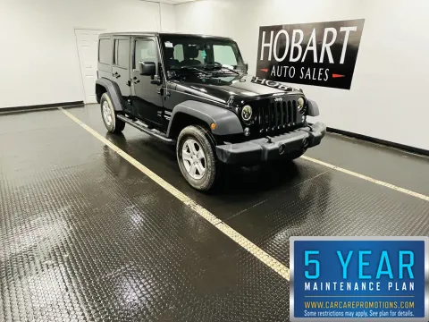 Black 2017 Jeep Wrangler Unlimited Sport for sale in Hobart, IN