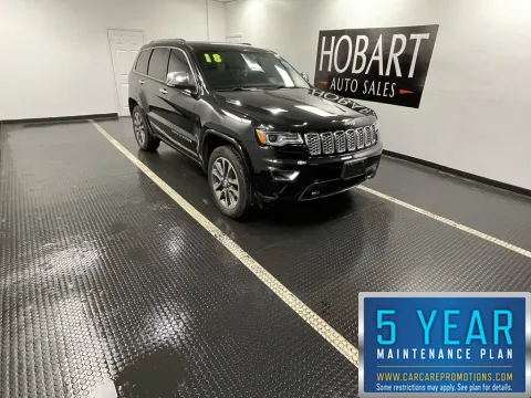 Black 2018 Jeep Grand Cherokee Overland for sale in Hobart, IN