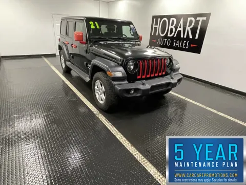 Black 2021 Jeep Wrangler Unlimited Sport S for sale in Hobart, IN