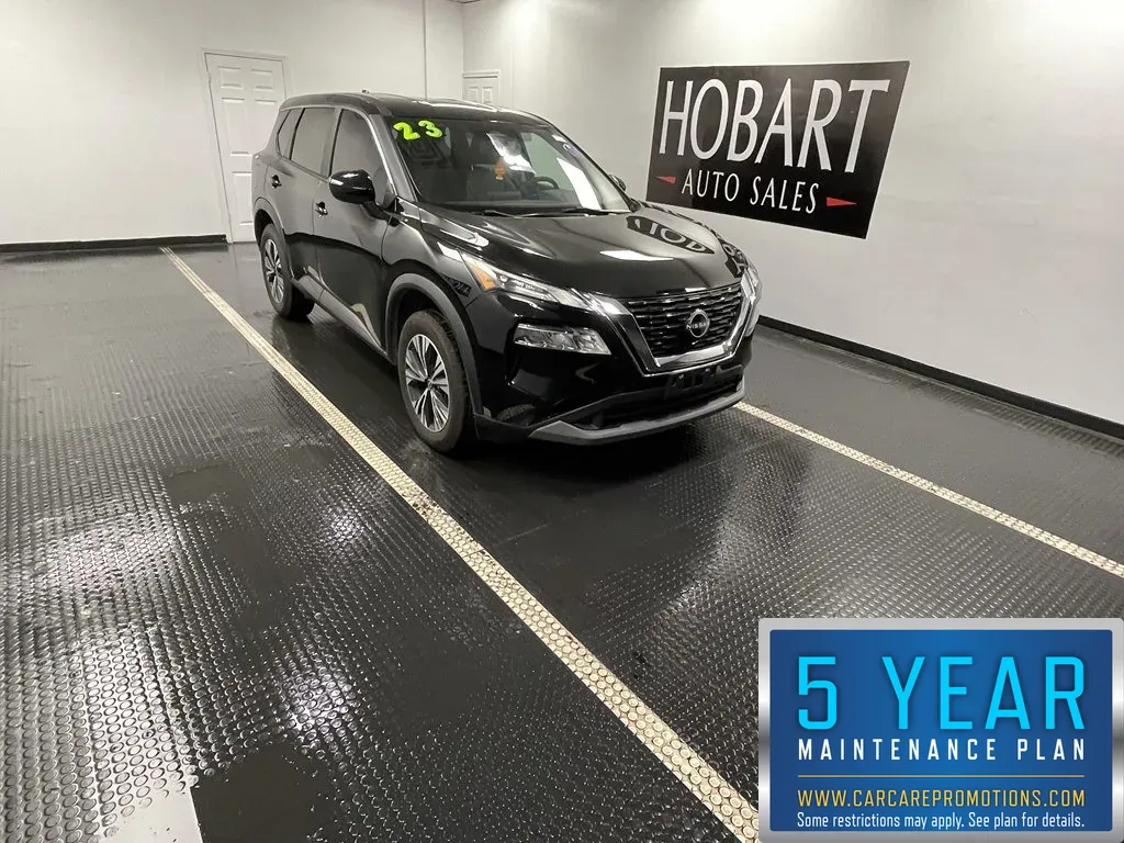 Black 2023 Nissan Rogue SV for sale in Hobart, IN