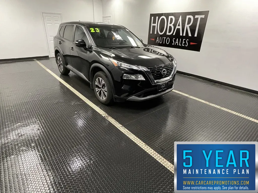Black 2023 Nissan Rogue SV for sale in Hobart, IN