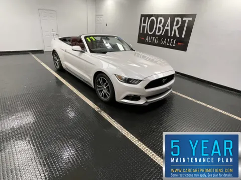 White 2017 Ford Mustang EcoBoost Premium for sale in Hobart, IN