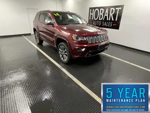 Red 2018 Jeep Grand Cherokee Overland for sale in Hobart, IN
