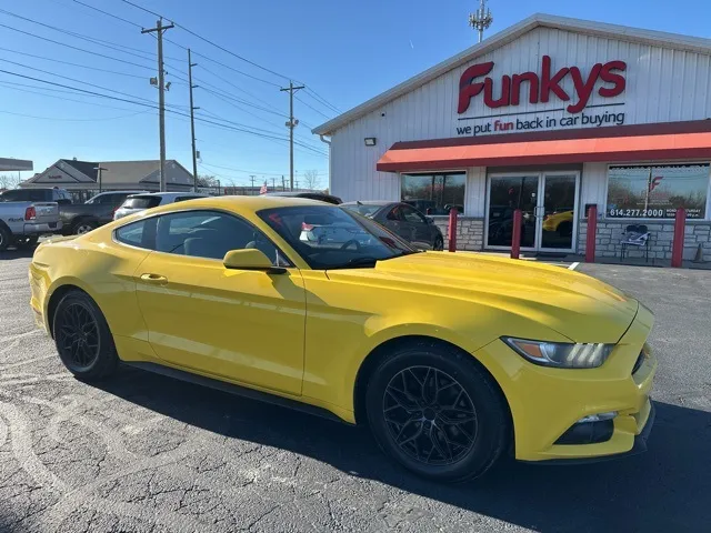 Yellow 2015 Ford Mustang EcoBoost for sale in Grove City, OH
