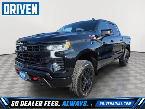 Black 2026 Chevrolet Silverado 1500 Crew Cab LT Trail Boss Pickup 4D 5 3/4 ft for sale in Boise, ID