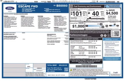 Another view of 2025 Ford Escape Plug-In Hybrid for sale in Warrensburg, MO at Warrensburg Ford