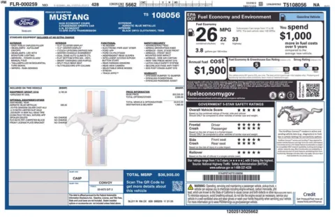 Blue 2026 Ford Mustang for sale in Warrensburg, MO