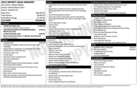 Another view of 2023 INFINITI QX60 Sensory for sale in Warrensburg, MO at Warrensburg Ford