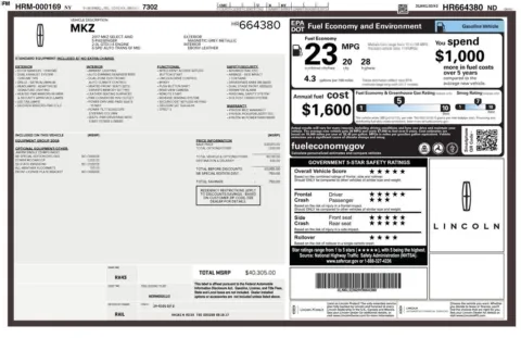 Another view of 2017 Lincoln MKZ Select for sale in Warrensburg, MO at Warrensburg Ford