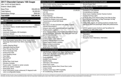 Another view of 2017 Chevrolet Camaro SS for sale in Warrensburg, MO at Warrensburg Ford