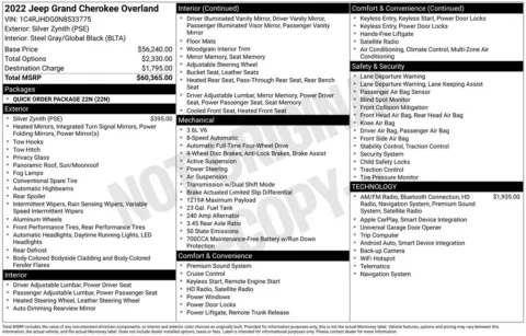 Another view of 2022 Jeep Grand Cherokee Overland for sale in Warrensburg, MO at Warrensburg Ford