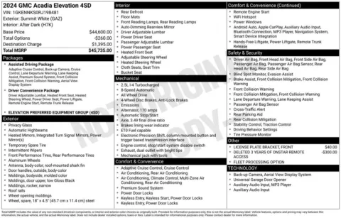 Another view of 2024 GMC Acadia Elevation for sale in Warrensburg, MO at Warrensburg Ford