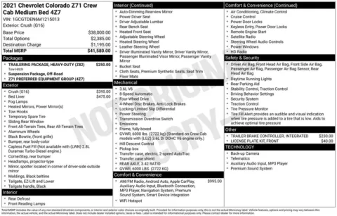 Another view of 2021 Chevrolet Colorado Z71 for sale in Warrensburg, MO at Warrensburg Ford