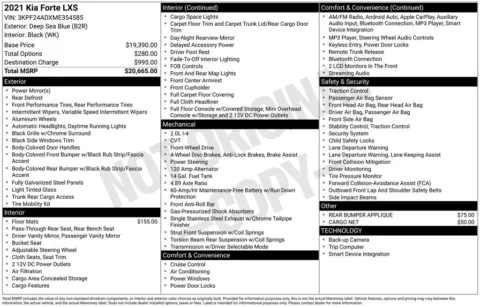 Another view of 2021 Kia Forte LXS for sale in Warrensburg, MO at Warrensburg Ford