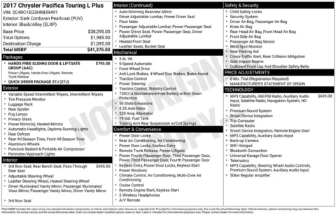 Another view of 2017 Chrysler Pacifica Touring L Plus for sale in Warrensburg, MO at Warrensburg Ford