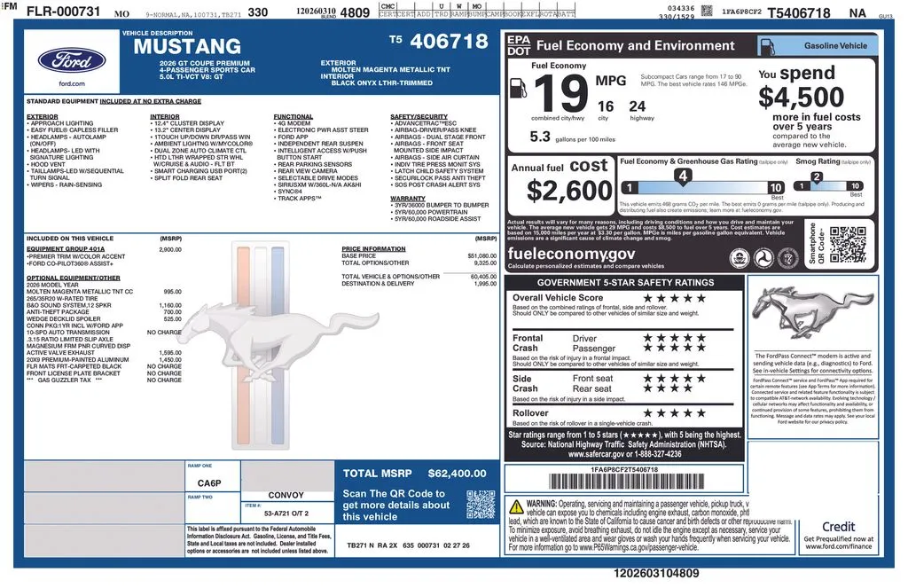 2026 Ford Mustang for sale in Warrensburg, MO