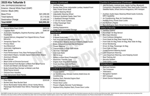 Another view of 2025 Kia Telluride S for sale in Warrensburg, MO at Warrensburg Ford