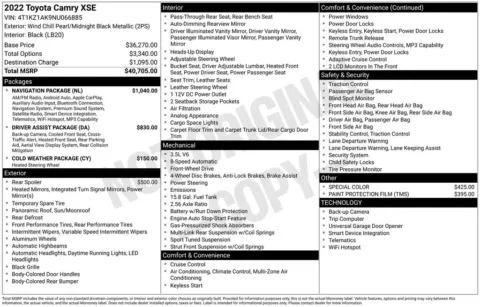 Another view of 2022 Toyota Camry XSE V6 for sale in Warrensburg, MO at Warrensburg Ford