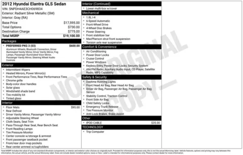 Another view of 2012 Hyundai Elantra GLS for sale in Warrensburg, MO at Warrensburg Ford