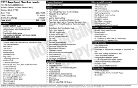 Another view of 2012 Jeep Grand Cherokee Laredo for sale in Warrensburg, MO at Warrensburg Ford