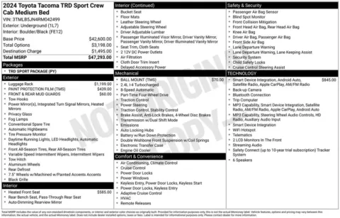 Another view of 2024 Toyota Tacoma TRD Sport for sale in Warrensburg, MO at Warrensburg Ford