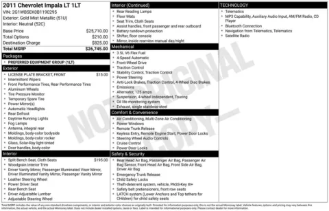 Another view of 2011 Chevrolet Impala LT for sale in Warrensburg, MO at Warrensburg Ford
