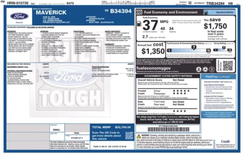 Another view of 2026 Ford Maverick XL for sale in Warrensburg, MO at Warrensburg Ford