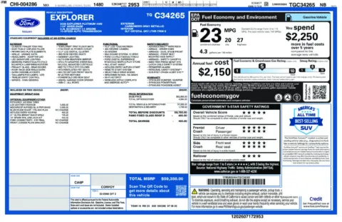 Another view of 2026 Ford Explorer Platinum for sale in Warrensburg, MO at Warrensburg Ford