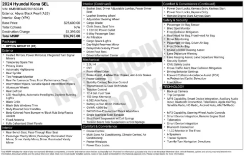Another view of 2024 Hyundai Kona SEL for sale in Warrensburg, MO at Warrensburg Ford