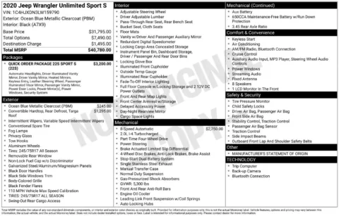 Another view of 2020 Jeep Wrangler Unlimited Sport S for sale in Warrensburg, MO at Warrensburg Ford