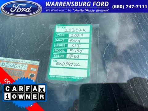 Photos of 2024 Ford F-150 XLT for sale in Warrensburg, MO at Warrensburg Ford