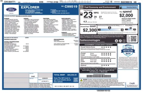 Red 2025 Ford Explorer Platinum for sale in Warrensburg, MO