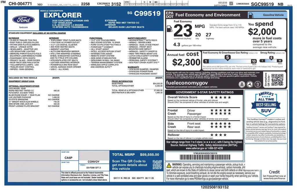 2025 Ford Explorer Platinum for sale in Warrensburg, MO