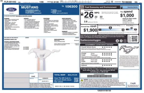 Black 2026 Ford Mustang for sale in Warrensburg, MO