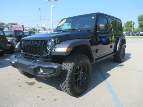 Black 2025 Jeep Wrangler Willys for sale in Jefferson City, TN