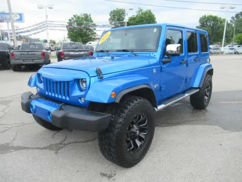 Blue 2016 Jeep Wrangler Unlimited Sahara for sale in Jefferson City, TN