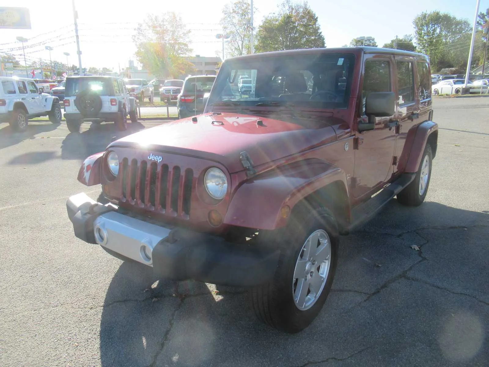 Red 2012 Jeep Wrangler Unlimited Sahara for sale in Jefferson City, TN