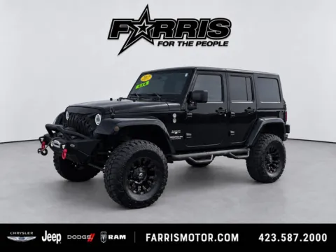 Black 2017 Jeep Wrangler Unlimited Sahara for sale in Morristown, TN