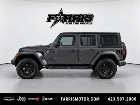 Photos of 2020 Jeep Wrangler Unlimited Willys for sale in Morristown, TN at Farris Jeep Ram Chrysler Dodge