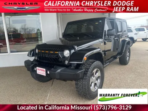 Black 2018 Jeep Wrangler JK Unlimited Sahara for sale in California, MO