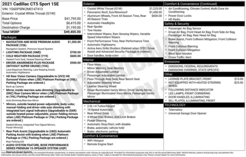 More photos of 2021 Cadillac CT5 Sport at Warrensburg Chrysler Dodge Jeep Ram Fiat, MO