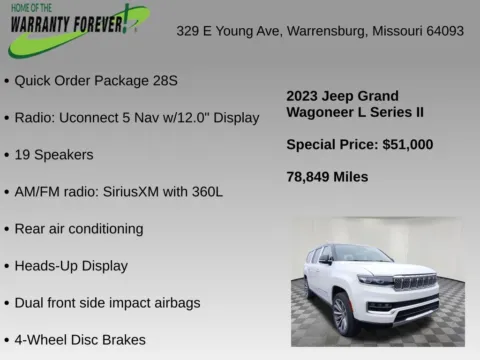 More photos of 2023 Jeep Grand Wagoneer L Series II at Warrensburg Chrysler Dodge Jeep Ram Fiat, MO