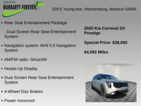 More photos of 2025 Kia Carnival SX Prestige at Warrensburg Chrysler Dodge Jeep Ram Fiat, MO