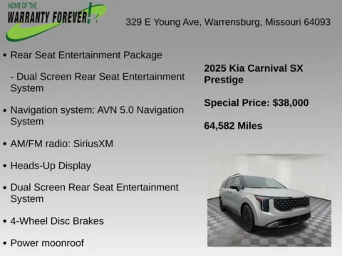 Another view of 2025 Kia Carnival SX Prestige for sale in Warrensburg, MO at Warrensburg Chrysler Dodge Jeep Ram Fiat