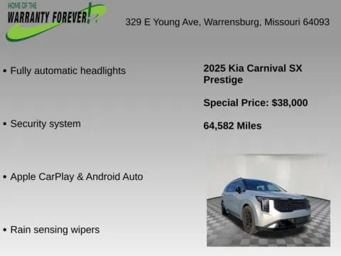 More photos of 2025 Kia Carnival SX Prestige at Warrensburg Chrysler Dodge Jeep Ram Fiat, MO